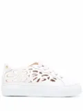 AGL laser-cut detail sneakers - White