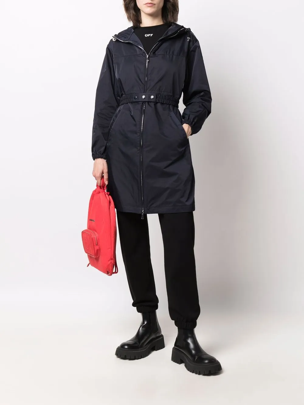 Moncler Regenjas met capuchon - Blauw