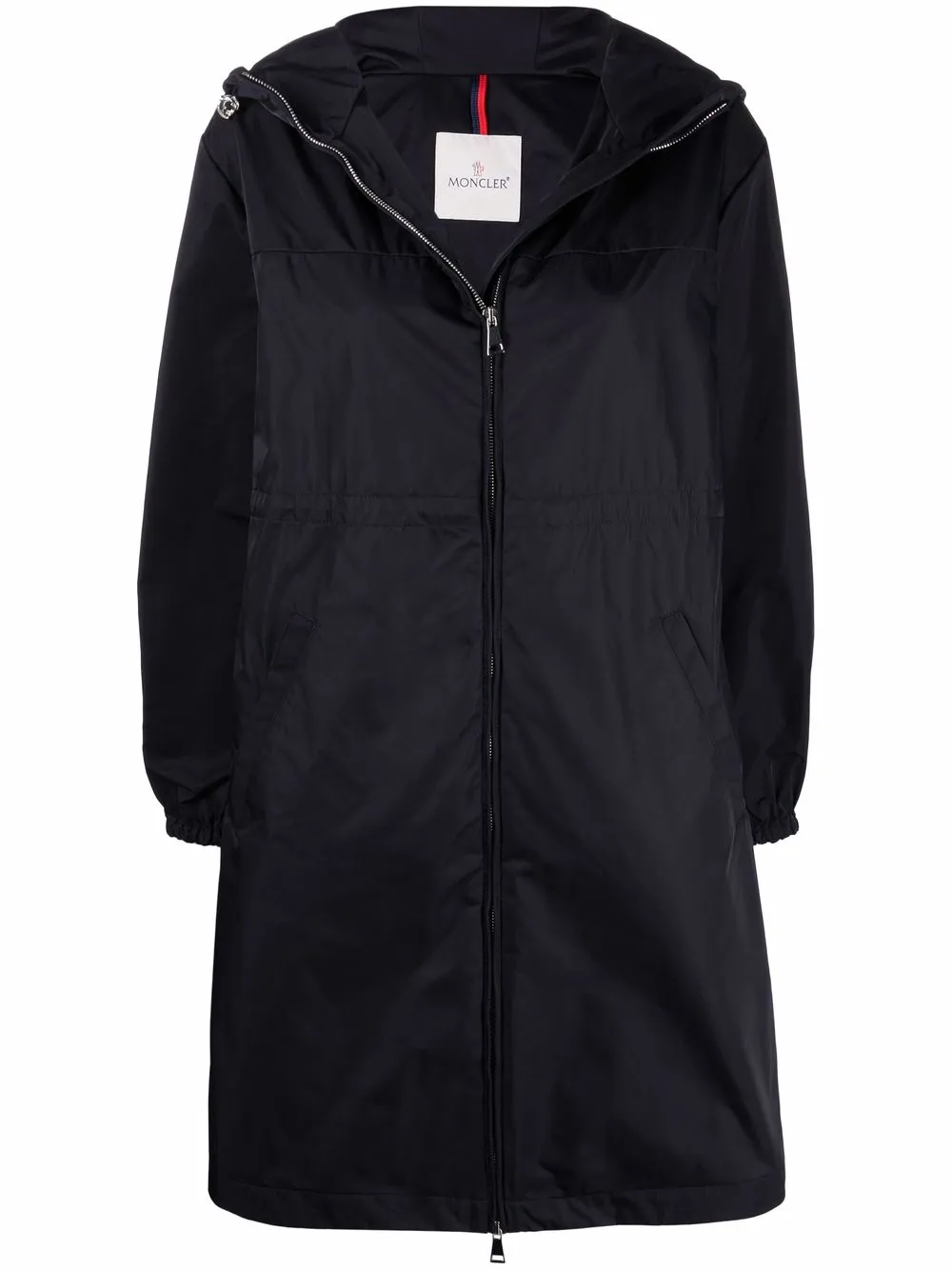 hooded zip-up raincoat