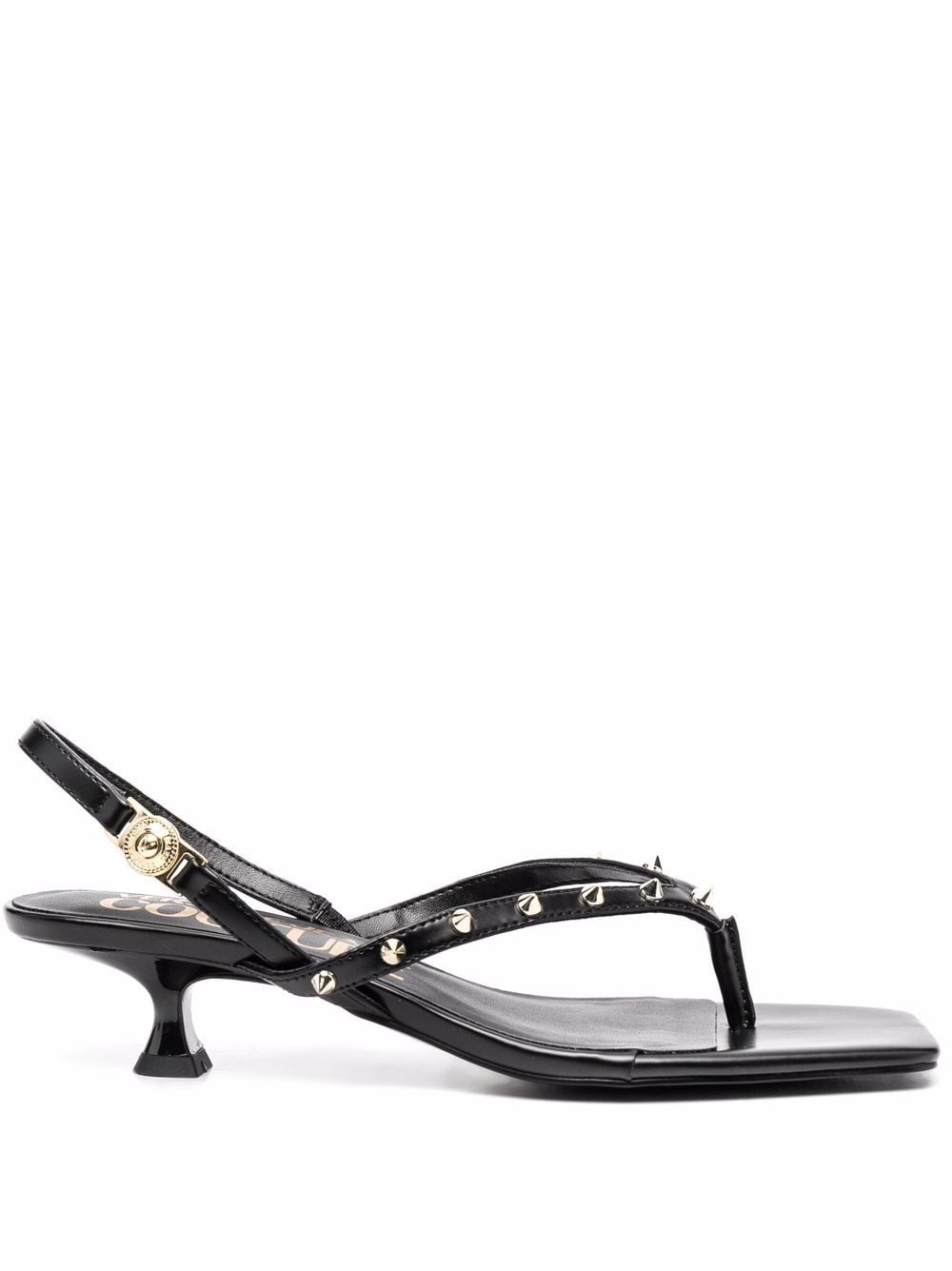 Versace Jeans Couture spike-studded low-heel Sandals - Farfetch