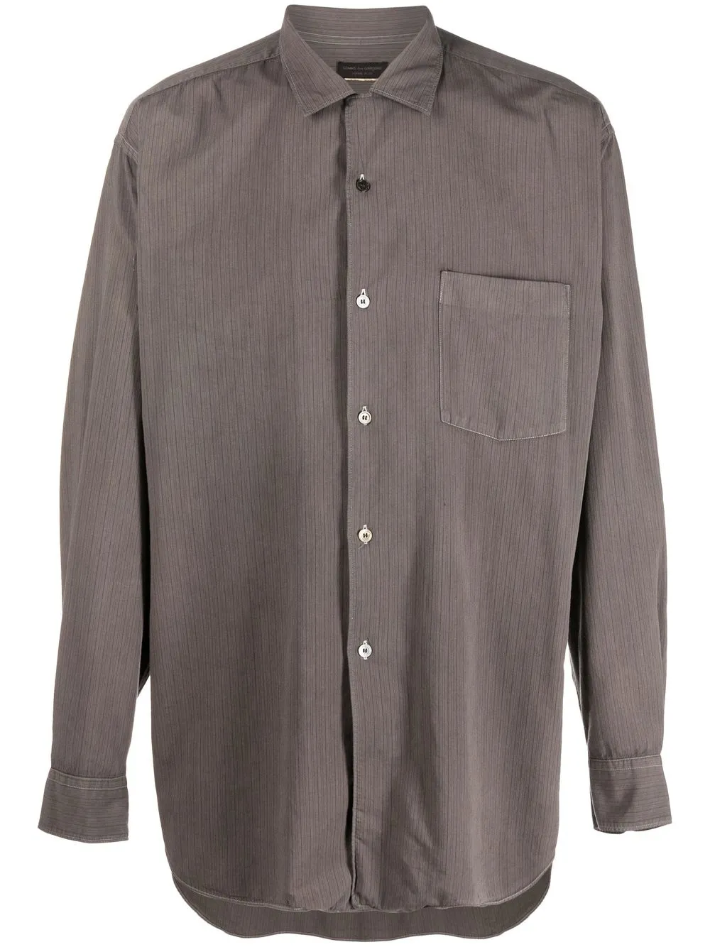 

Comme Des Garçons Pre-Owned camisa con cuello italiano 1990 - Gris
