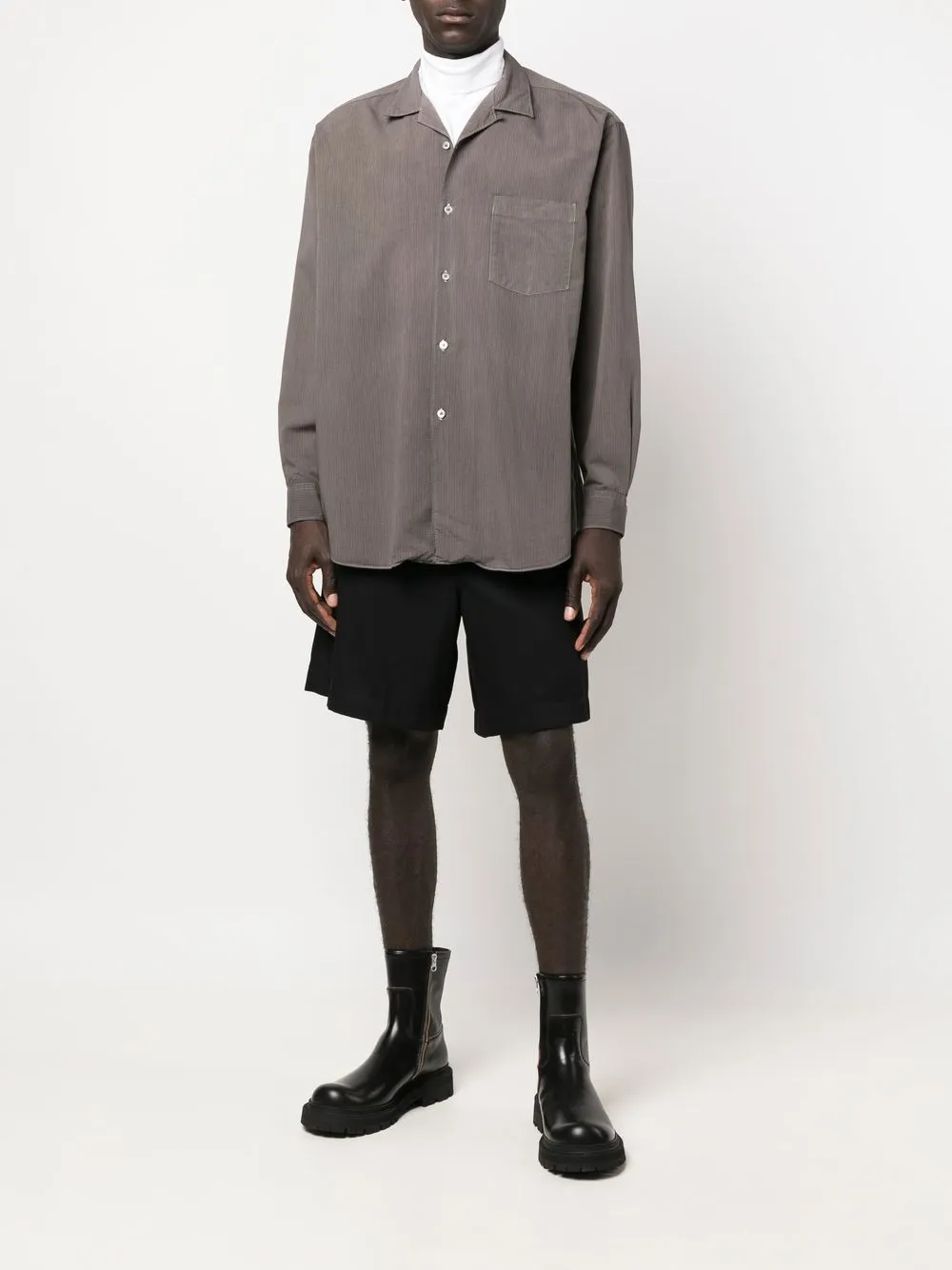 Comme Des Garçons Pre-Owned Overhemd met uitgesneden kraag - Grijs