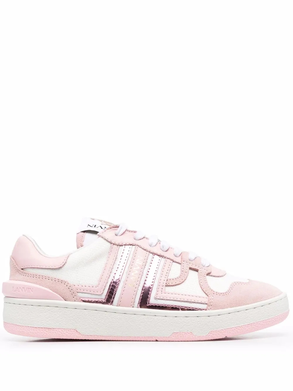 

Lanvin low-top lace-up trainers - Pink