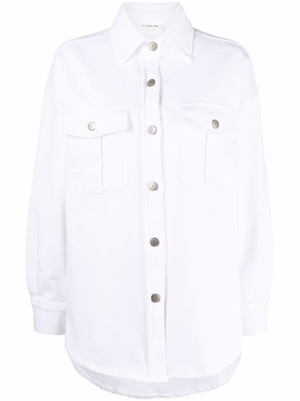 

P.A.R.O.S.H. camisa ajustada con botones - Blanco