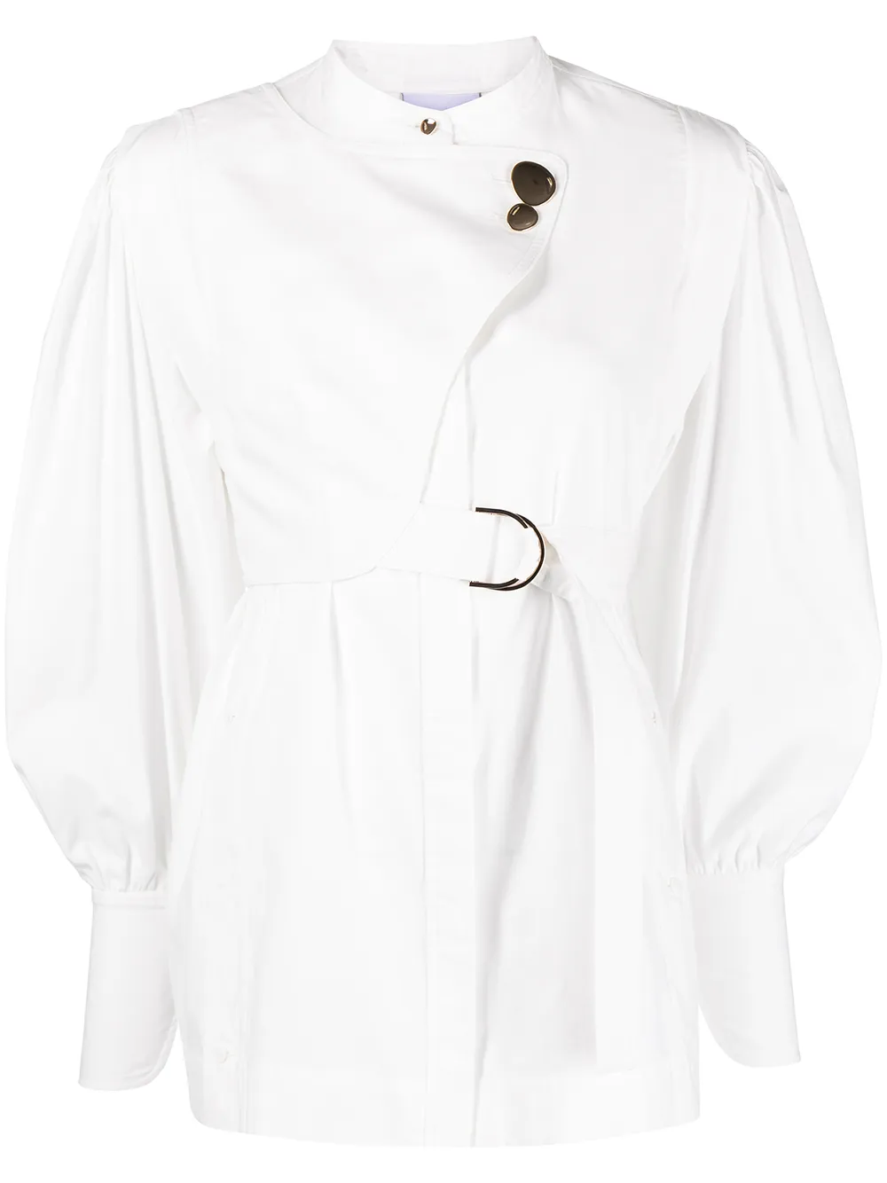 

Acler blusa cruzada con mangas acampanada - Blanco