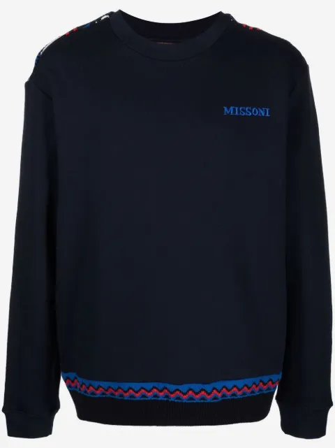 Missoni zig-zag detail logo sweatshirt