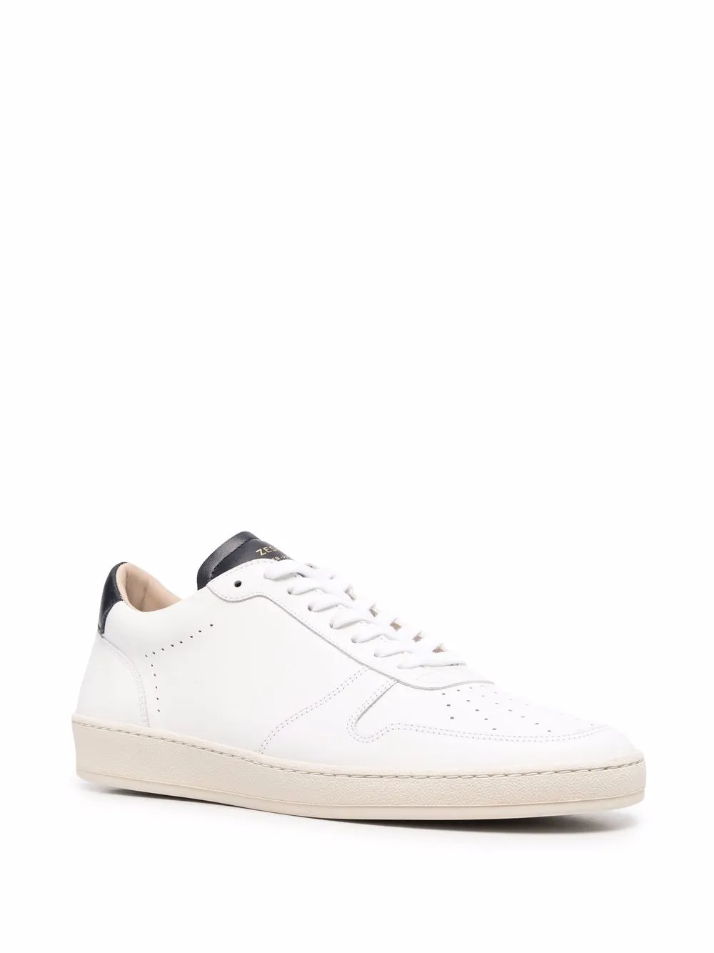 фото Zespa leather lace-up sneakers