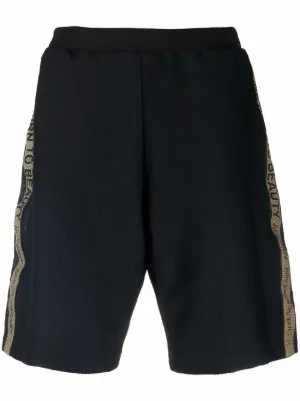 Supreme x Stone Island Warp Stripe Shorts | Black | FARFETCH PH