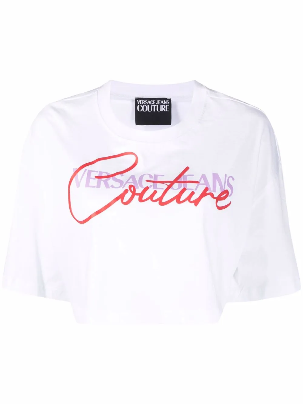 

Versace Jeans Couture logo-print cropped T-shirt - White