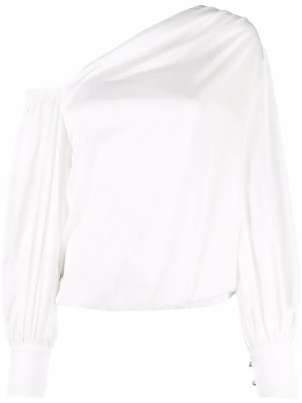 D.Exterior off-shoulder Ruched Top 