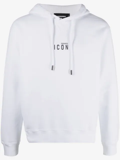 DSQUARED2 logo print cotton hoodie