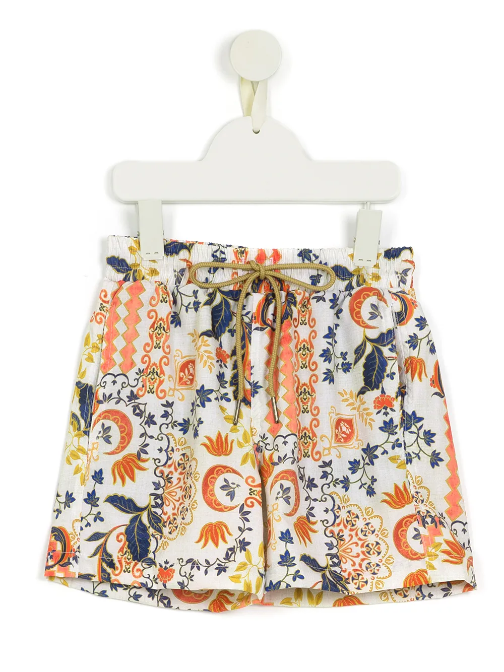 Lygia & Nanny Kids' Patterned Flared Shorts In Multicolour