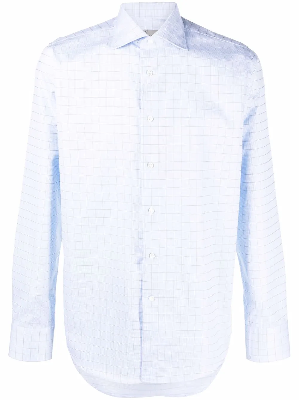 

Canali check button-down shirt - Blue