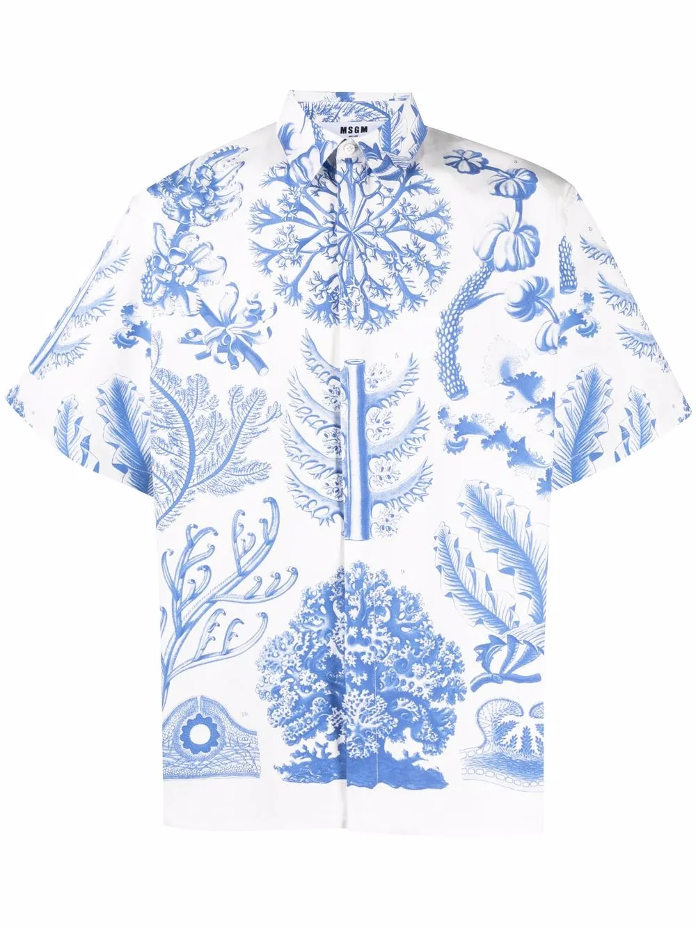 Shop MSGM graphic-print cotton shirt with Express Delivery - FARFETCH