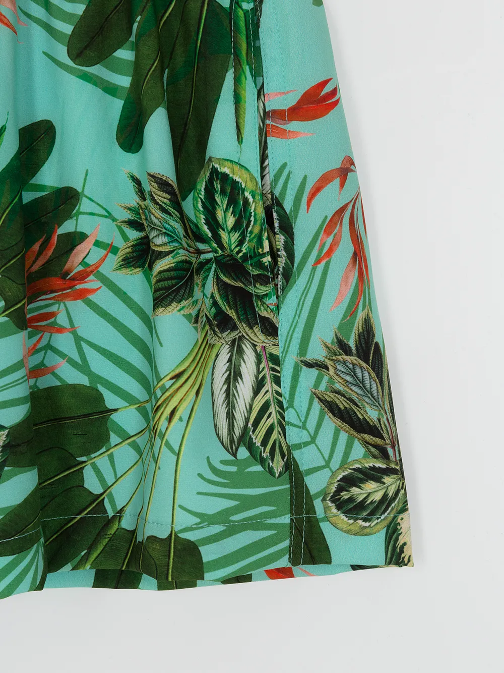 Lygia & Nanny Leaf-print Flared Shorts In Green