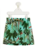 Lygia & Nanny leaf-print flared shorts - Green