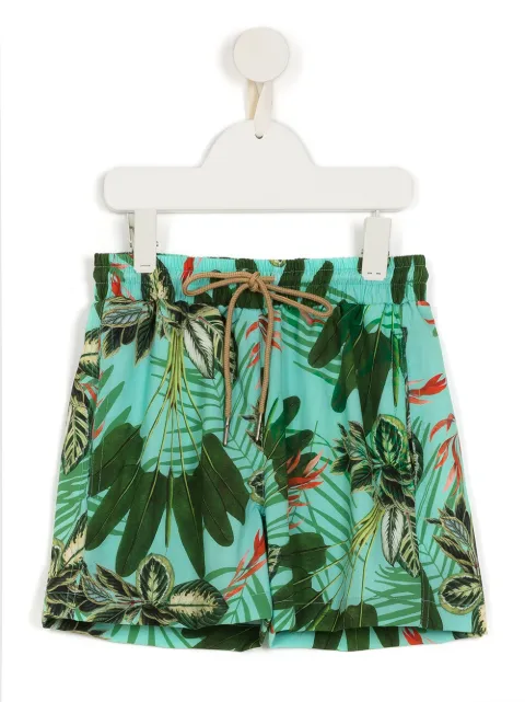 Lygia & Nanny leaf-print flared shorts