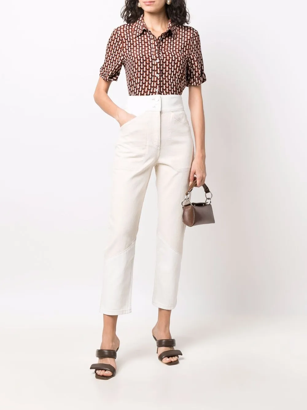 Ba&Sh Cropped jeans - Beige