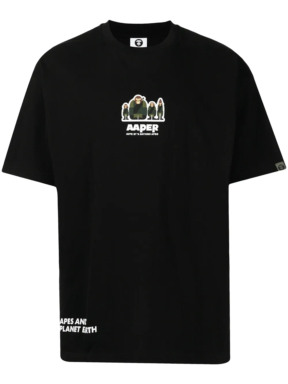

AAPE BY *A BATHING APE® camiseta con logo estampado - Negro