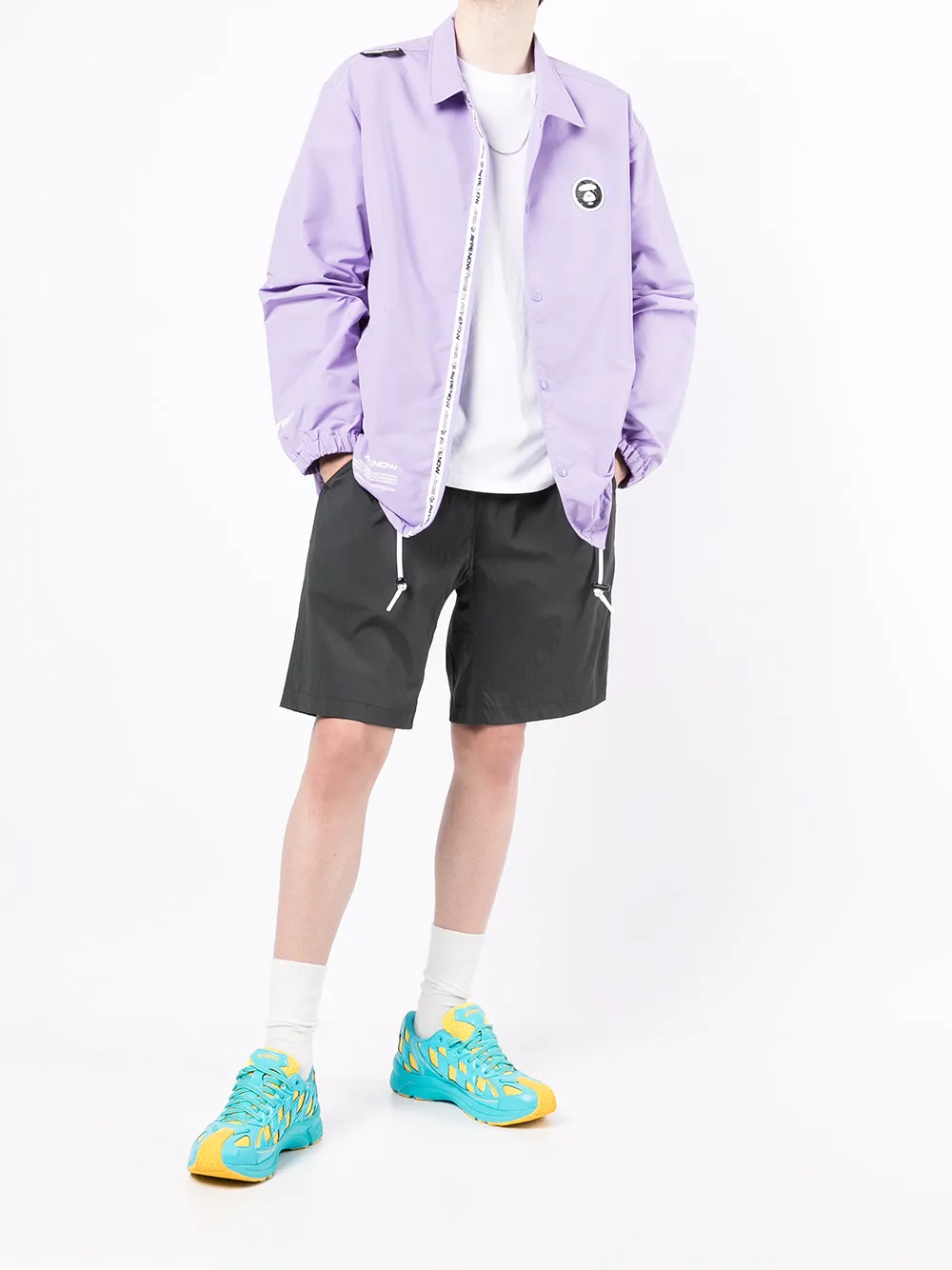 фото Aape by *a bathing ape® куртка-рубашка с логотипом