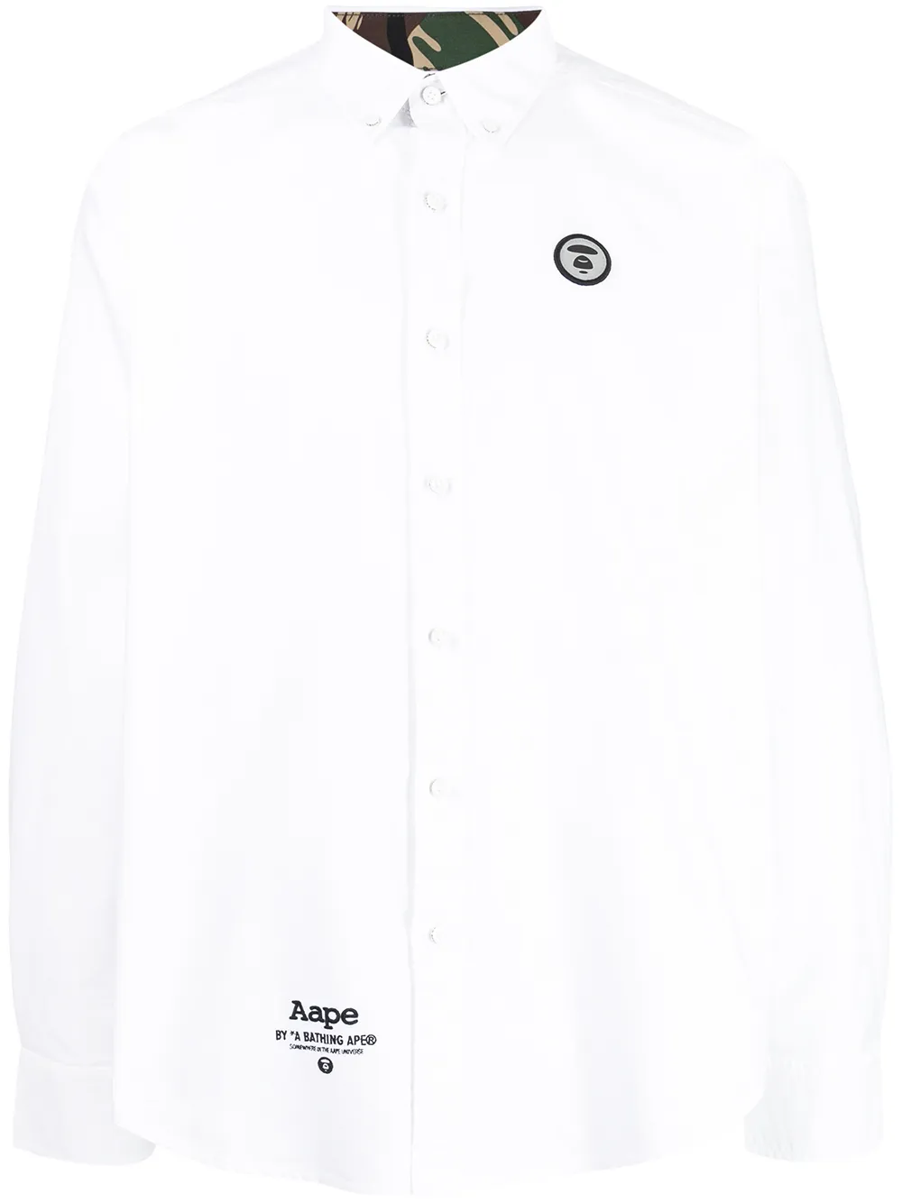 

AAPE BY *A BATHING APE® playera con parche del logo - Blanco