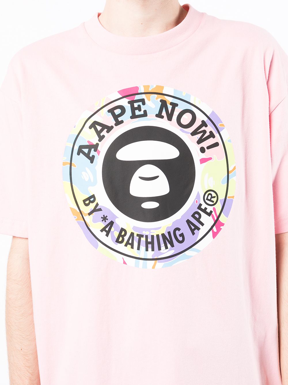 фото Aape by *a bathing ape® logo-print short-sleeved t-shirt