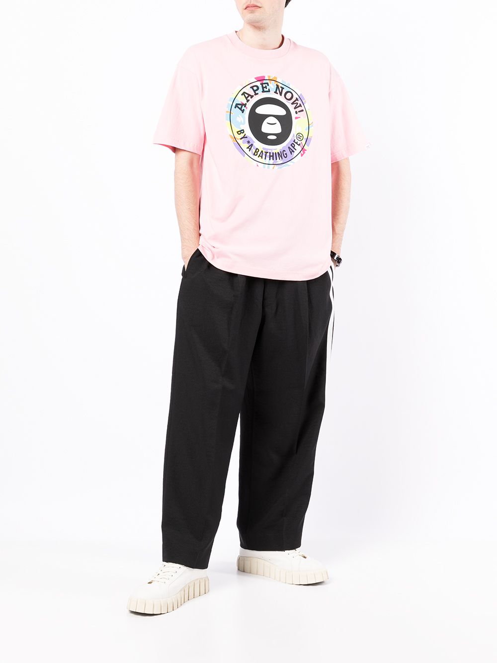 фото Aape by *a bathing ape® logo-print short-sleeved t-shirt