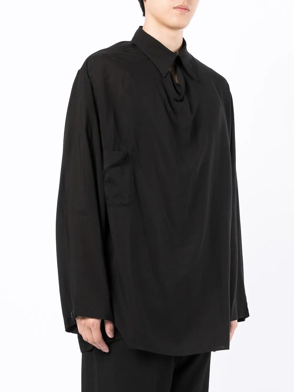фото Yohji yamamoto рубашка оверсайз с длинными рукавами