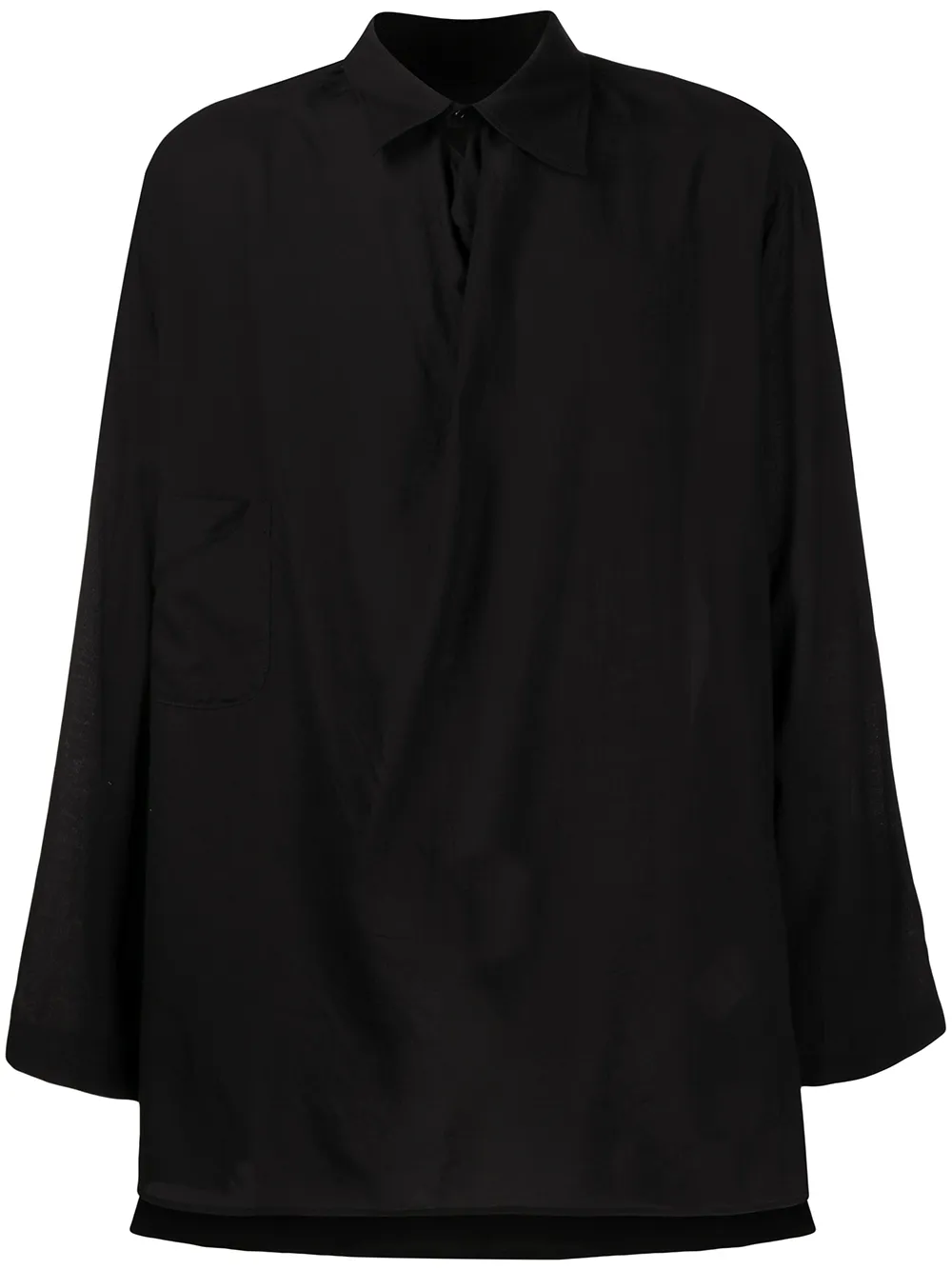 фото Yohji yamamoto рубашка оверсайз с длинными рукавами
