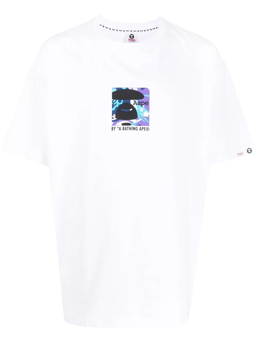 

AAPE BY *A BATHING APE® graphic-print cotton T-shirt - White