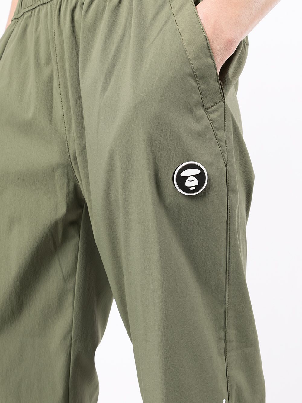 Cheap AAPE BY *A BATHING APE logo-patch tapered trousers Men