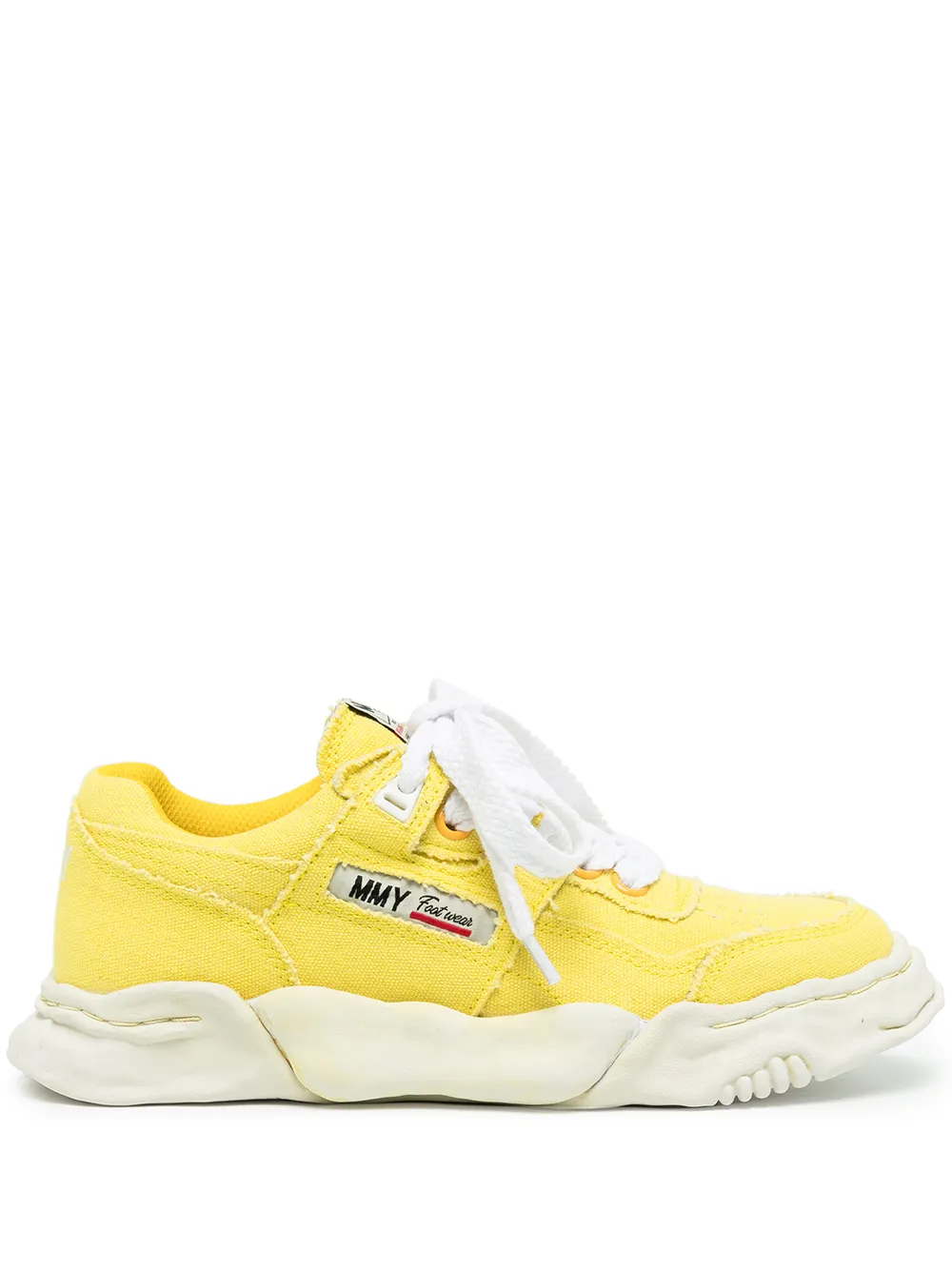 

Maison Mihara Yasuhiro tenis con parche del logo - Amarillo