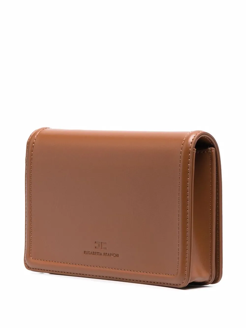 Elisabetta Franchi Crossbodytas met kettingdetail Bruin
