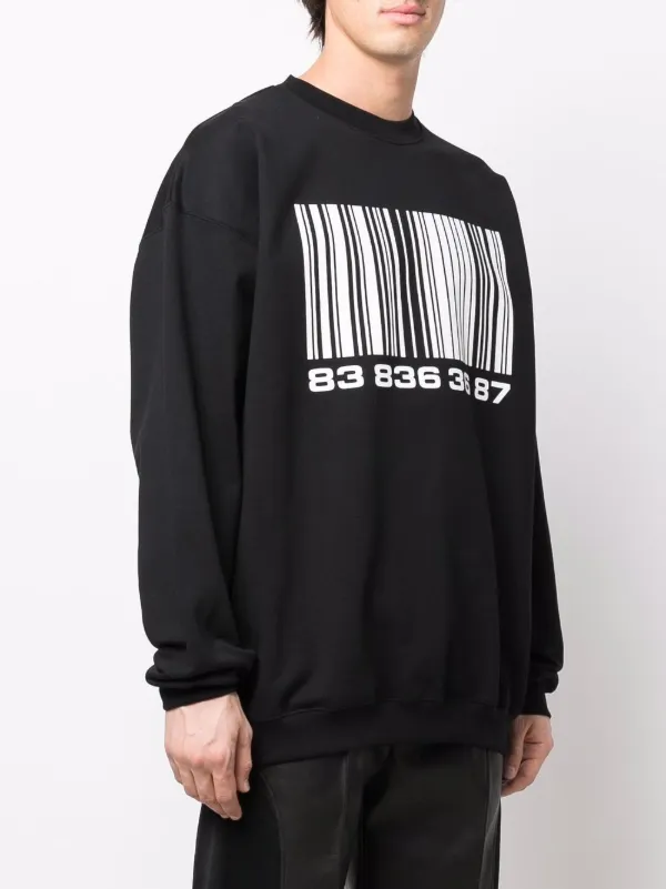 スウェット・トレーナー VTMNTS SWEATSHIRTS (VL16HD260B BLACK) VTMNTS プリント スウェットシャツ | ブラック | FARFETCH JP