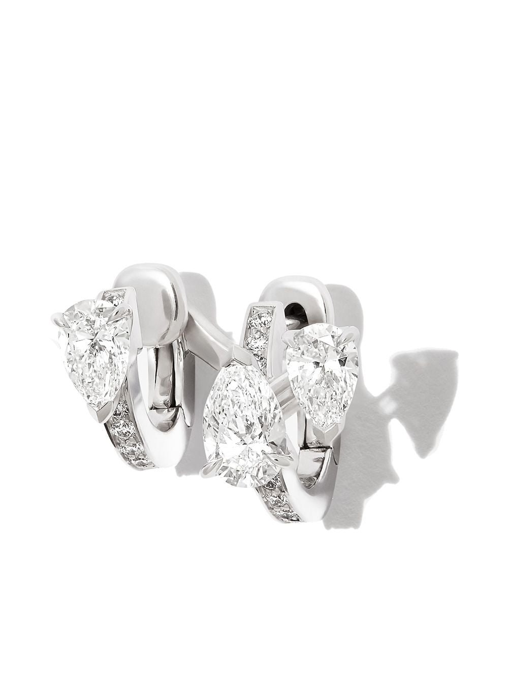 Shop Repossi 18kt White Gold Serti 3 Diamond Cuff Earring