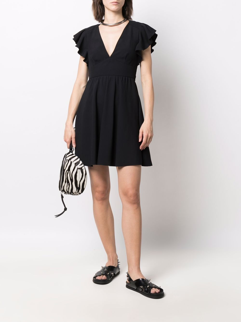 фото Red valentino ruffle-trim minidress