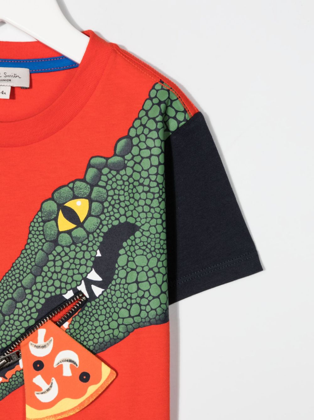 фото Paul smith junior teen crocodile-motif organic-cotton t-shirt