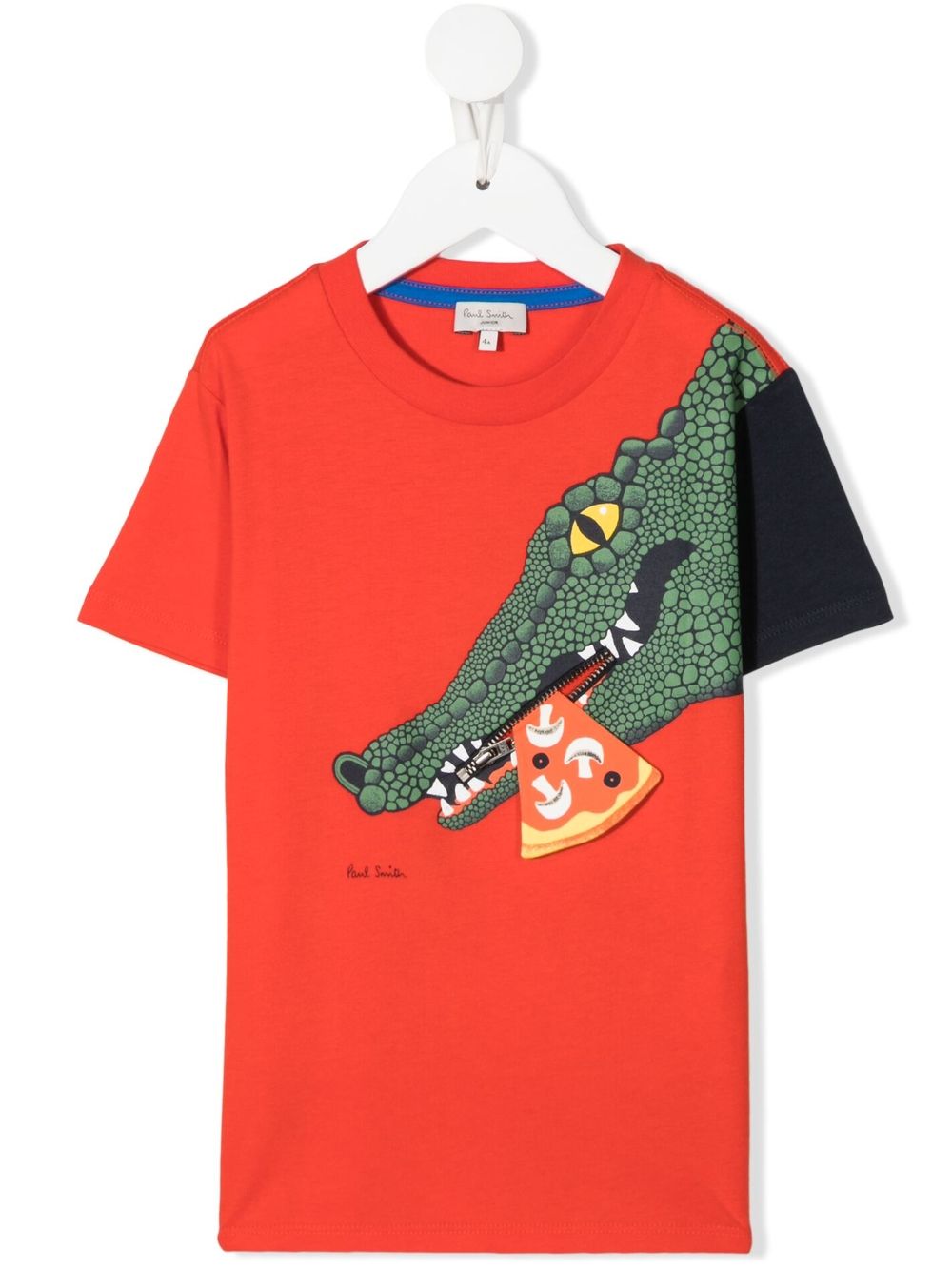 фото Paul smith junior teen crocodile-motif organic-cotton t-shirt