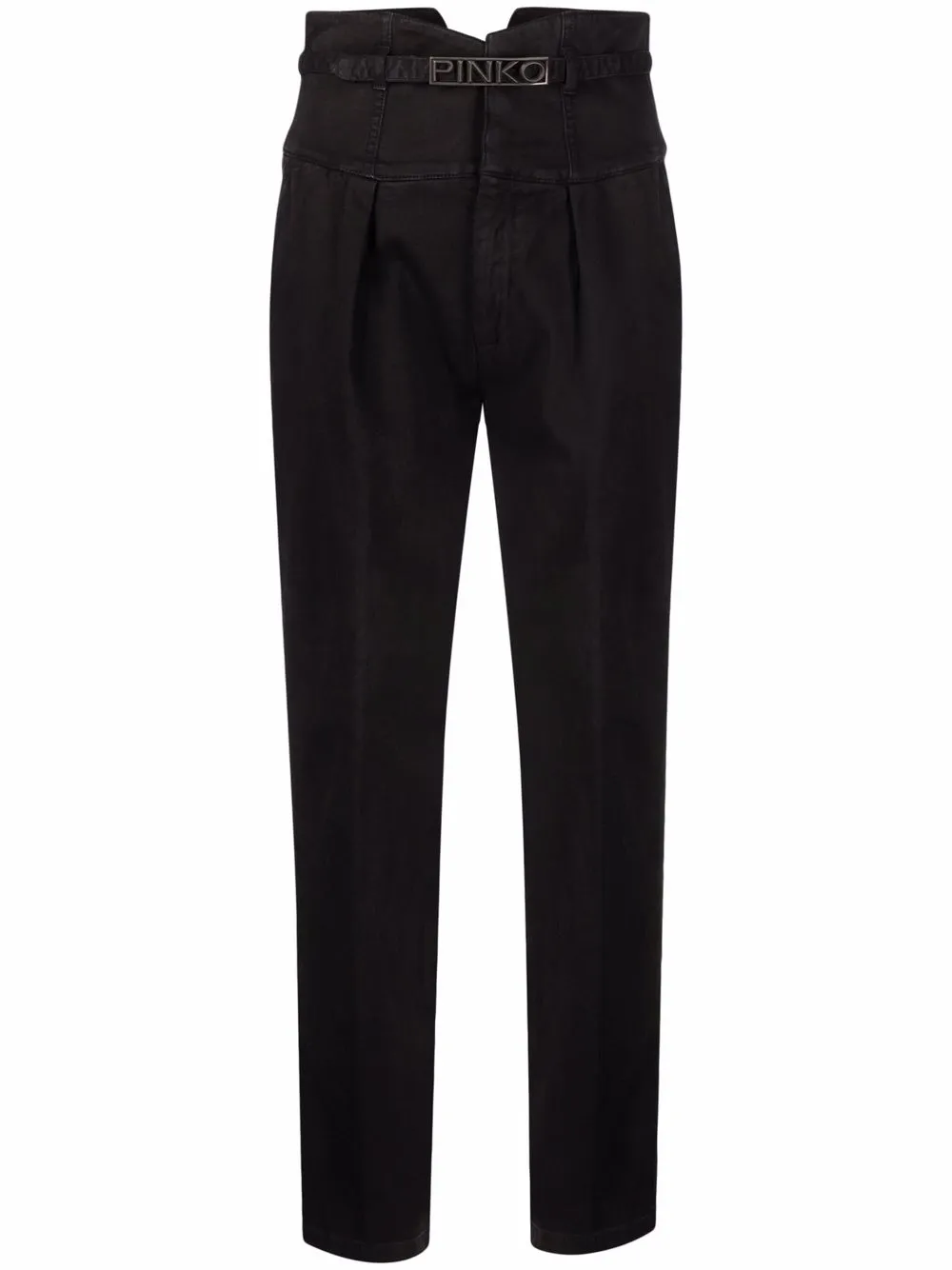 

PINKO logo-plaque high-waisted jeans - Blue