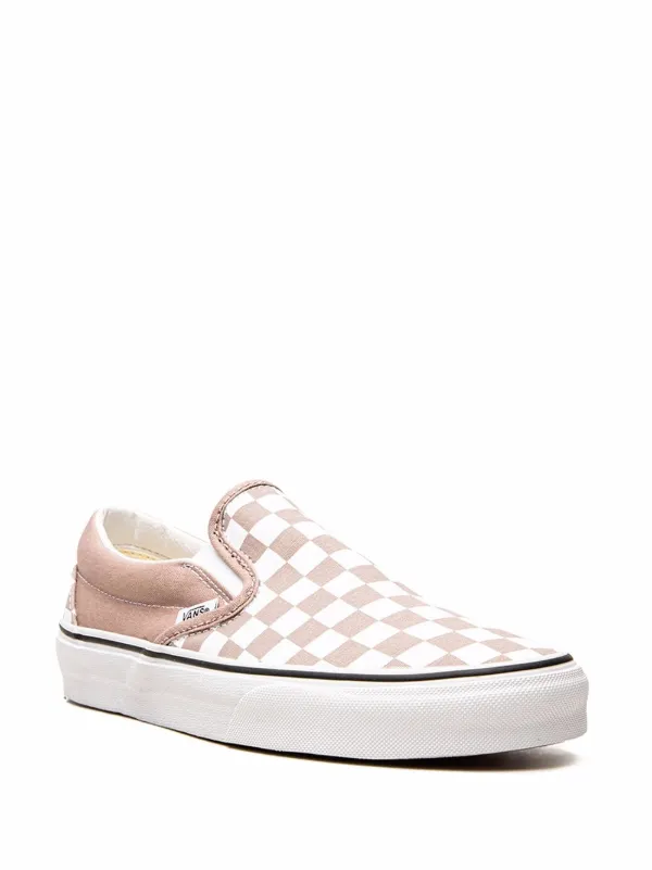 Gold and sale white checkered vans