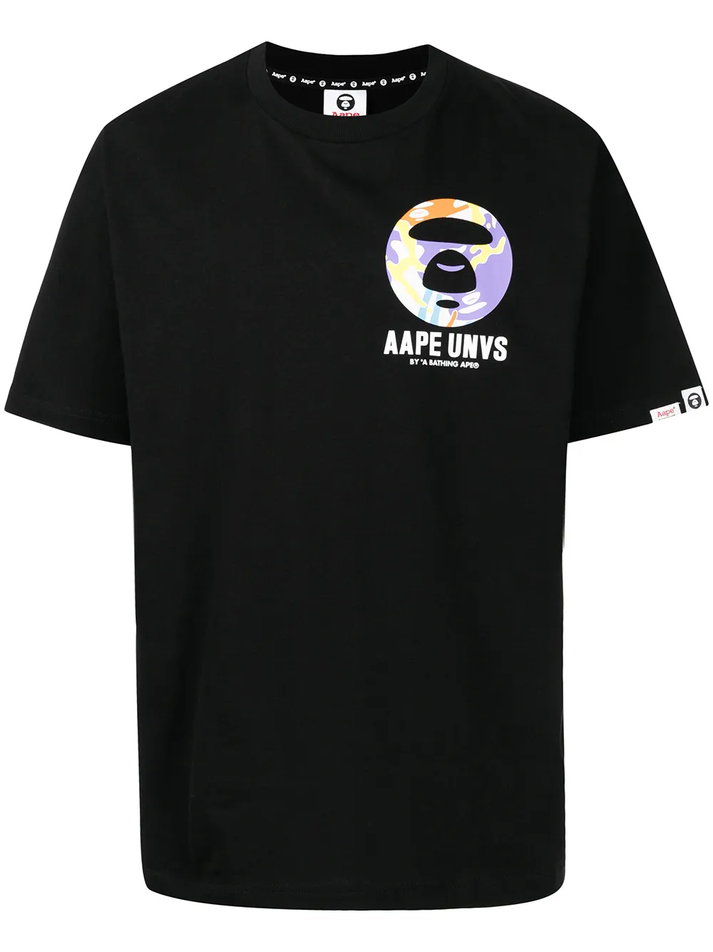 

AAPE BY *A BATHING APE® playera manga corta con logo estampado - Negro