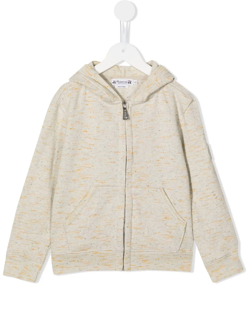 

Bonpoint long-sleeve zip-up hoodie - Grey
