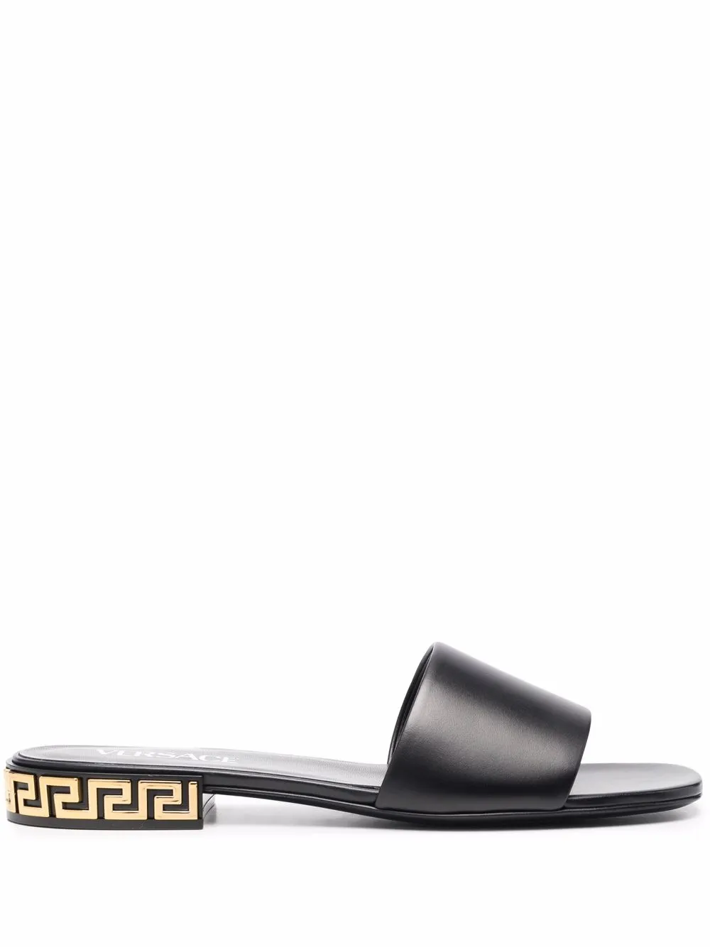 Greca-detail leather sandals