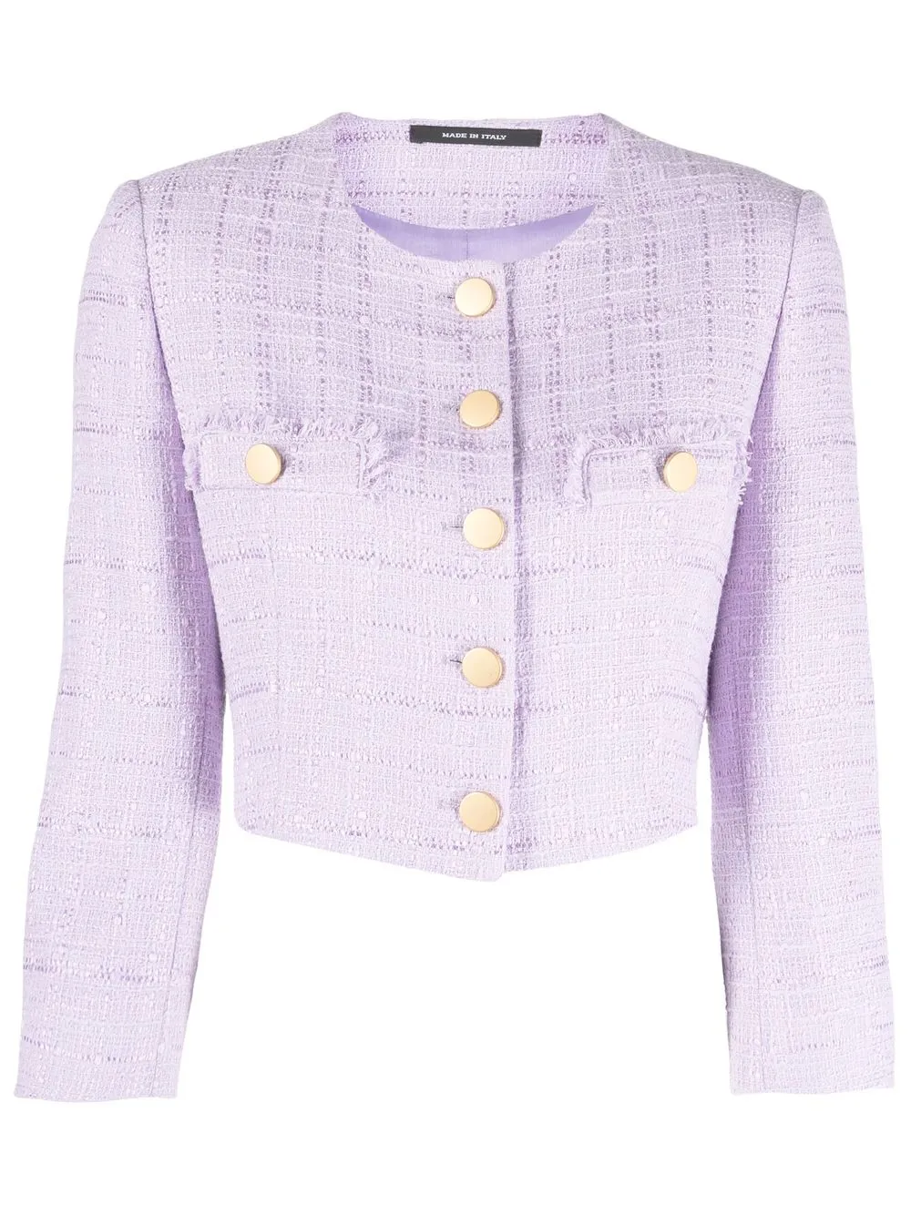 

Tagliatore Rosy cropped tweed jacket - Purple