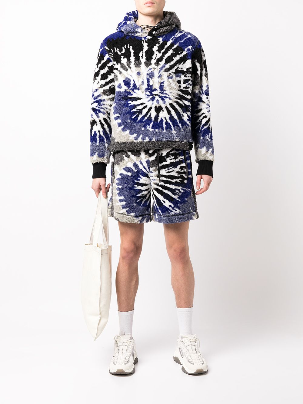 AMIRI Hoodie met tie-dye print - Blauw