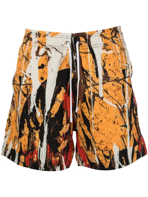 AMIRI shorts con motivo de salpicaduras de pintura