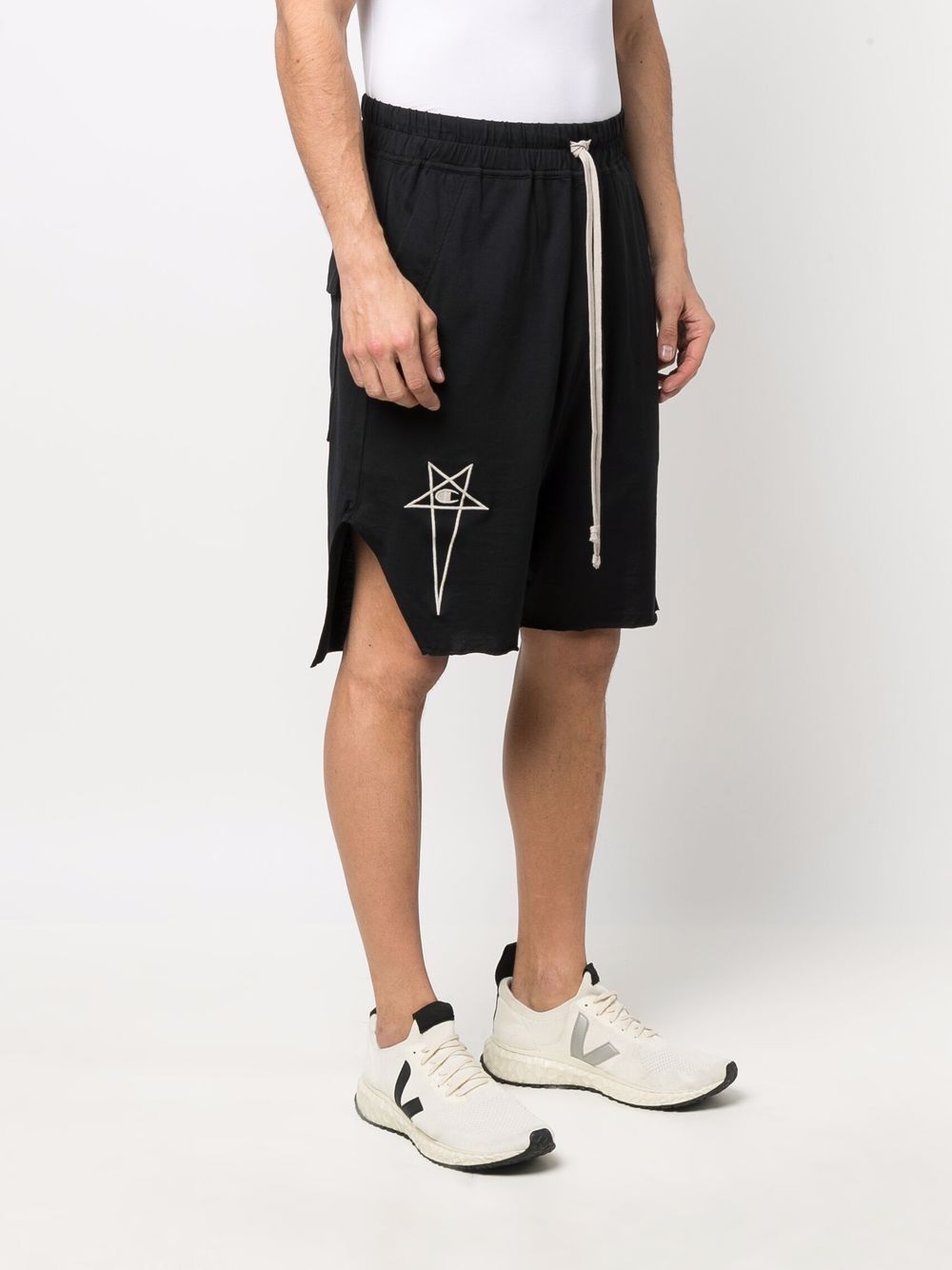 фото Rick owens x champion embroidered-logo shorts