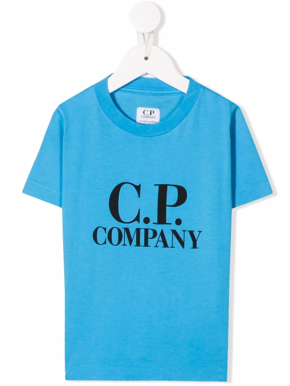 

C.P. Company Kids playera con cuello redondo y logo - Azul