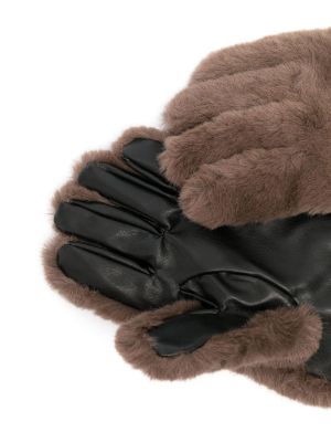 Zig-zag edge leather gloves Farfetch Damen Accessoires Handschuhe 