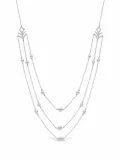 Yoko London 18kt white gold Sleek Freshwater pearl diamond necklace - Silver